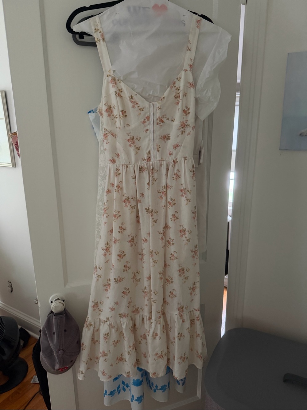 Reformation Dolci Bustier Linen midi Dress - Picture 3 of 4